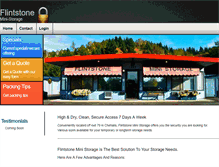 Tablet Screenshot of flintstonestorage.com